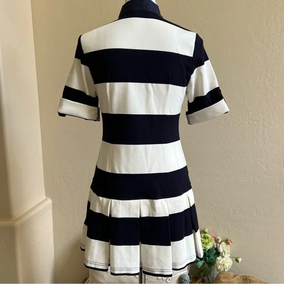 Burberry Sports Tennis Knit Striped Box Pleated Skirt Short Dress US6 - Picture 11 of 17